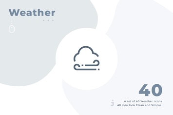 40 Weather icon set - Material