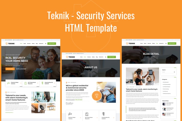 Teknik - Security Services HTML Template