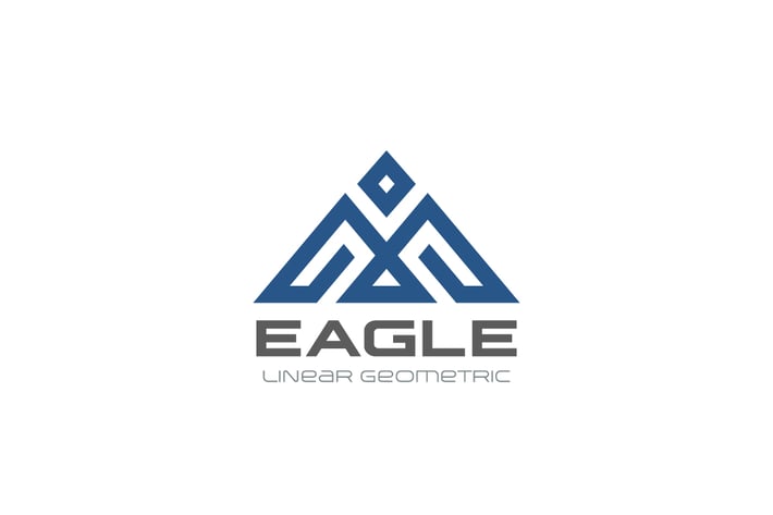 Logo Eagle Geometric Bird abstract Linear style