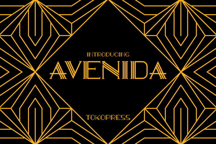 AVENIDA - art deco font