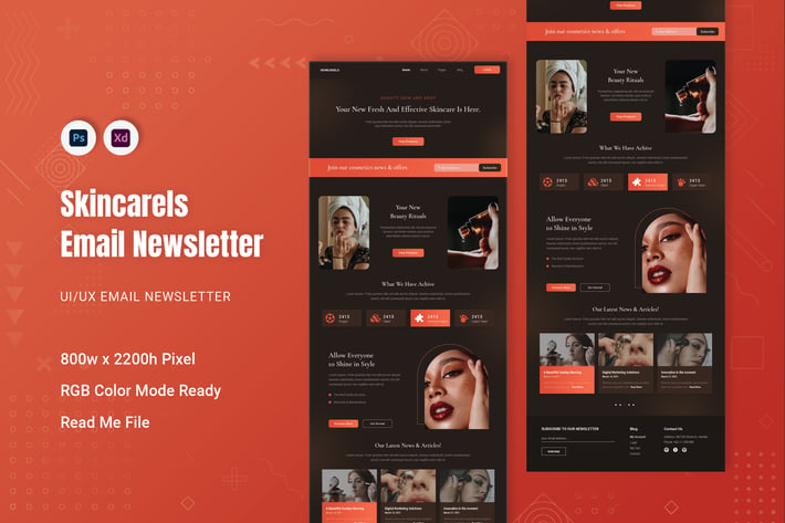 Skincarels Email Newsletter