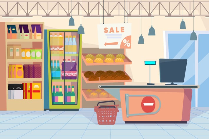 Shop Products - Illustration Background
