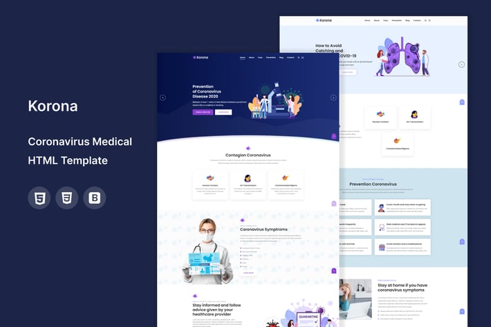 Korona - Coronavirus Medical Prevention Template