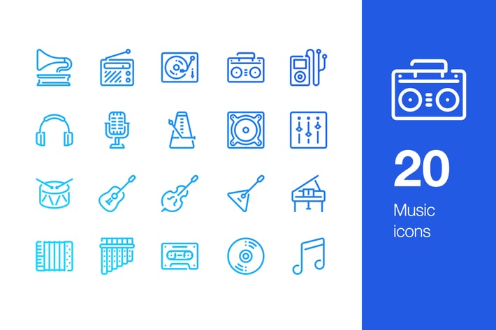 20 Music icons