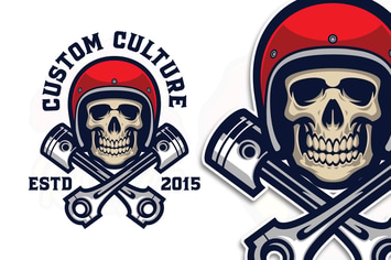 Skull Rider Logo Template
