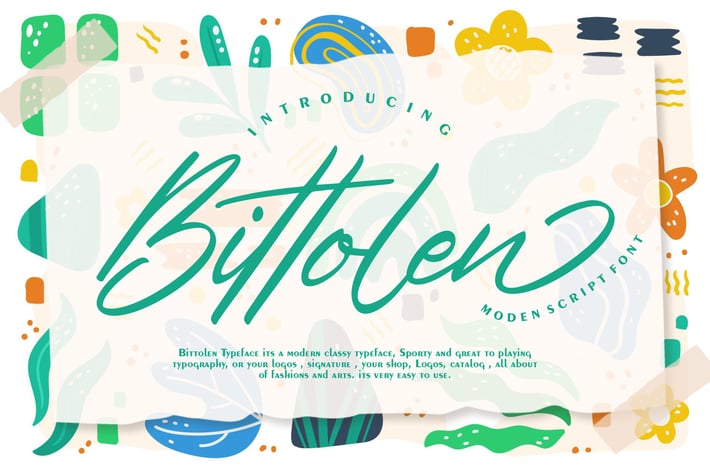 Bittolen | Modern Script Font