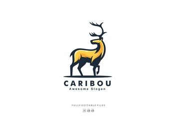 Caribou Mascot Logo