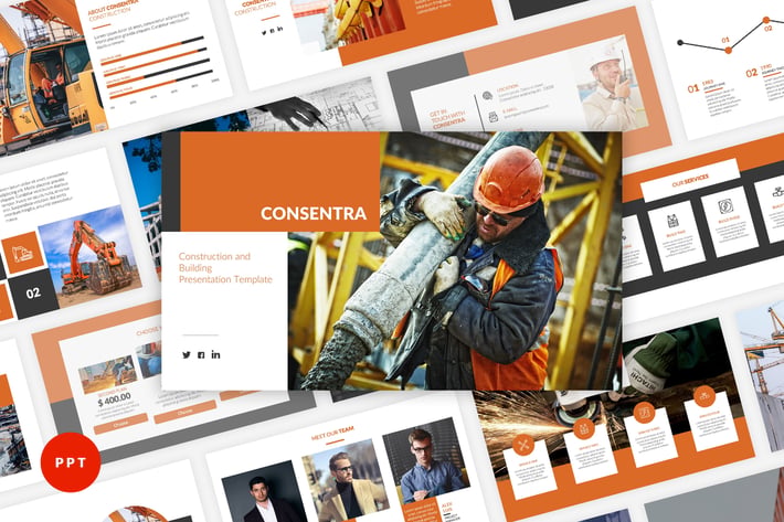 Consentra - Construction PowerPoint Template
