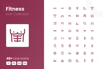 48 Fitness Icon Collection