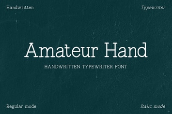 Amateur Hand - Handwritten Typewriter Font