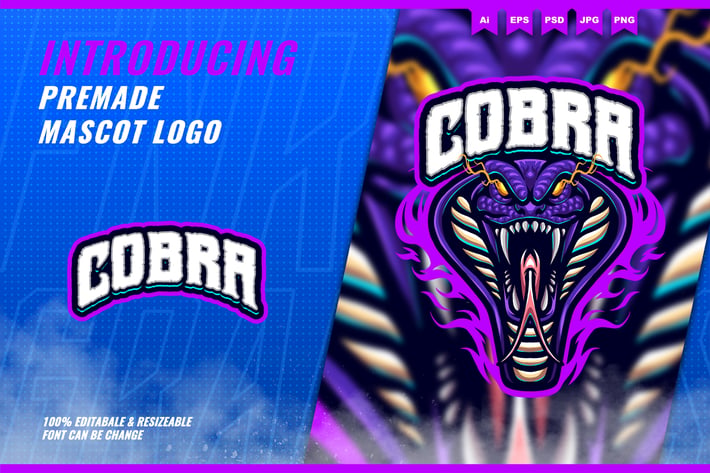 Cobra snake monster - Mascot Esport Logo Template