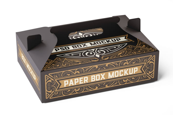 Kraft Box Mockup with Handle