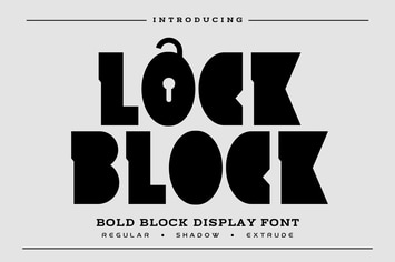 Lock Block – Block Display Font
