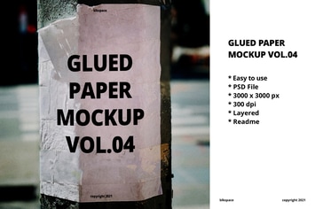 Glued Paper Mockup Vol.04