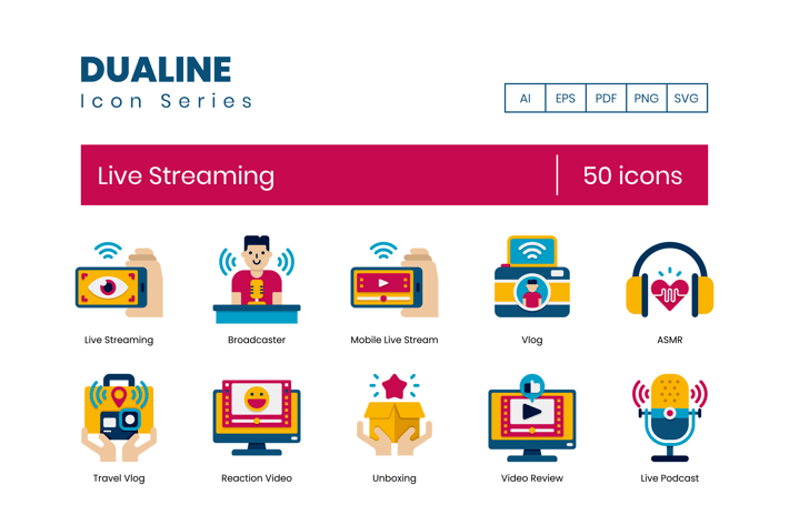 Live Streaming Icons