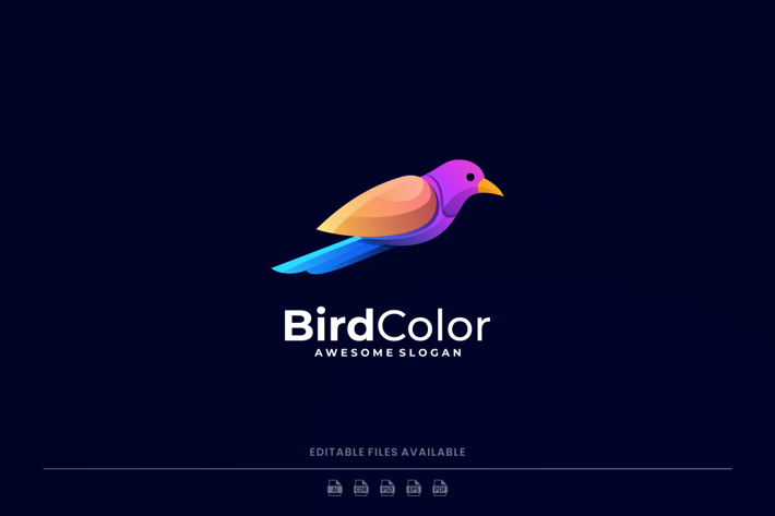 Bird Gradient Colorful Logo