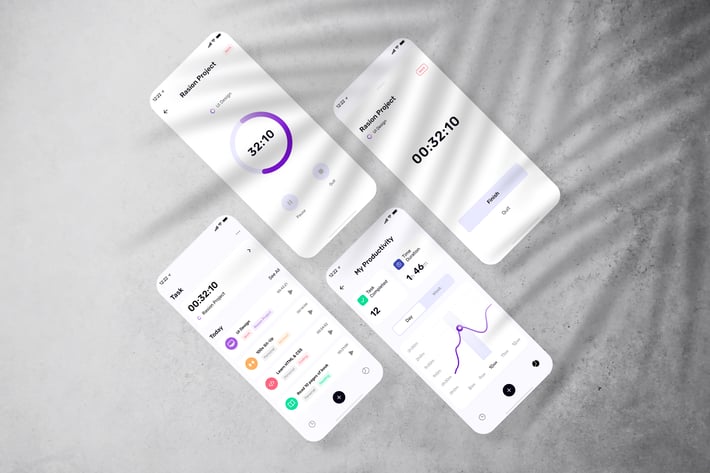 Application App Mockup PSD Template