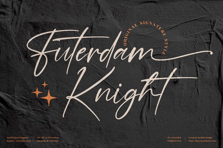 Futerdam Knight Signature Font