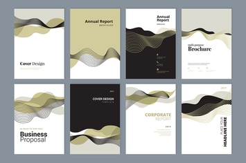 Set of brochure, annual report design templates