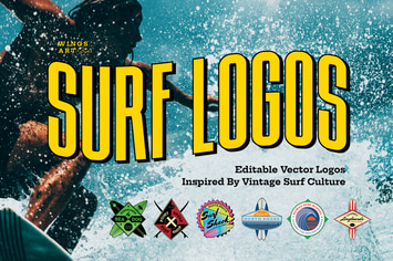 Retro Surf Logos