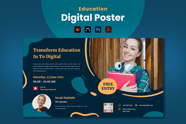 Education Digital Poster