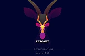 Deer Gradient Colorful Logo