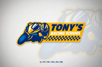 Motorcycle Racing School Logo