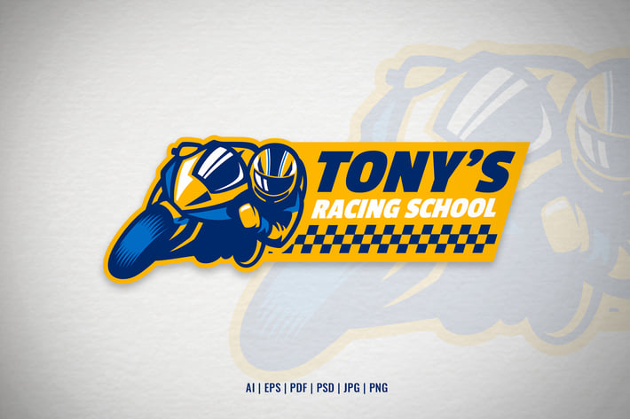 Motorcycle Racing School Logo
