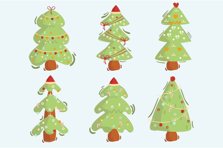 Christmas Tree Illustration Pack