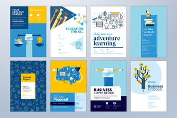 Brochure cover design and flyer layout templates