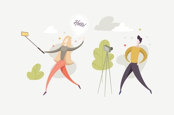 Vlog & Blog Illustration Vector