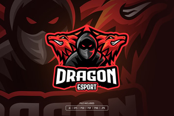 Dragon esport logo template