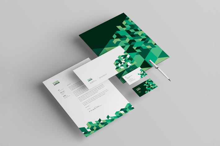 Cool Green Business Stationery