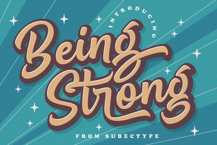 Being Strong - Layered Font