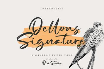 Dellons Singature-Elegant Brush Font