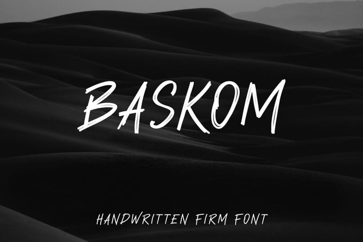 Baskom - Handwritten Firm Font