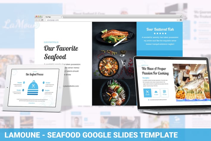 LaMoune - Seafood Google Slides Template