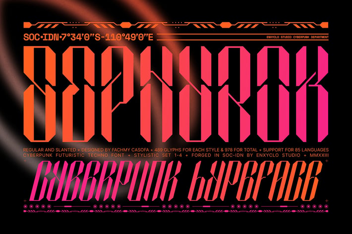 NCL Sephyrok - Cyberpunk Futuristic Tech Font