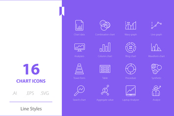 Charts Icon Line Styles