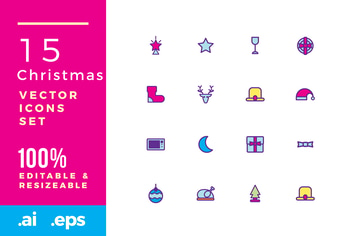 15 Cristmas vector icons