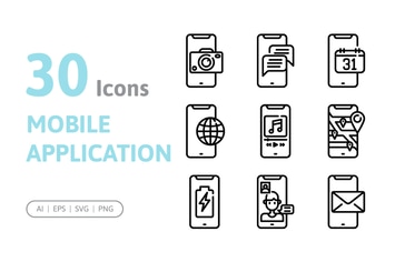 30 Mobile Application Icons