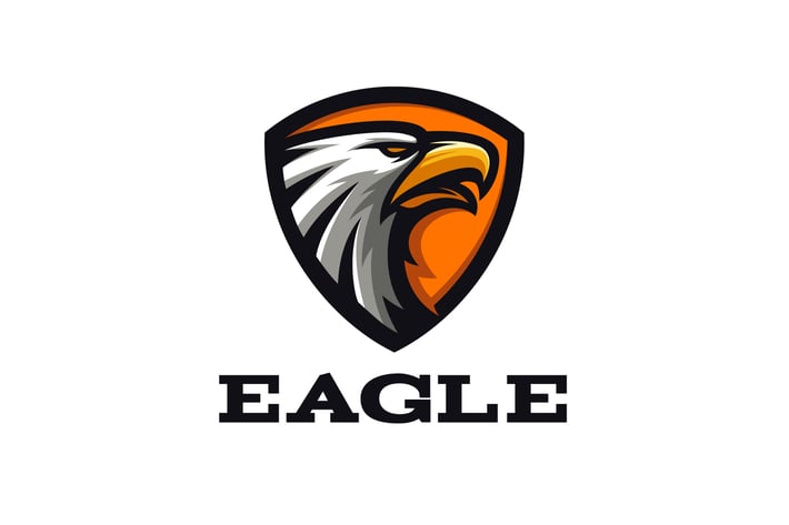 Eagle Shield Emblem Mascot Logo