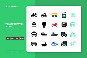 Transportation Icon - 5 styles