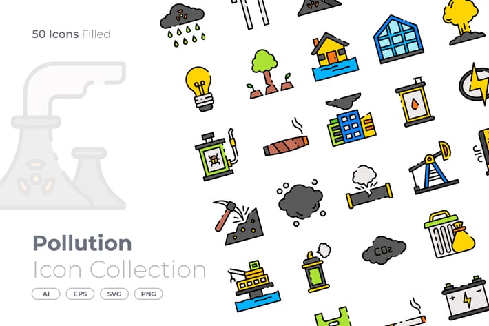 Pollution Filled Icon
