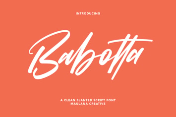 Babotta Clean Slanted Script Font