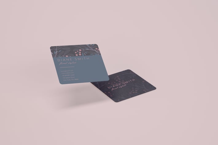 Square Business Card Mockup