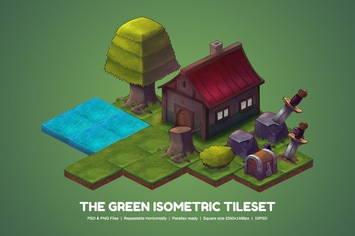 The Green Isometric Tileset