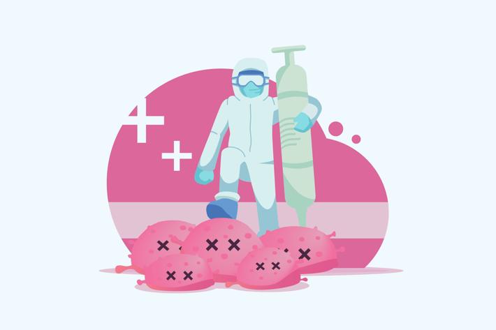 Doctor Fight Covid Illustration