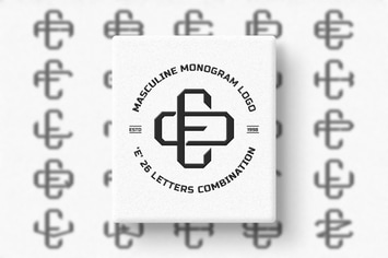 E (A-Z) Monogram Logo Creator Pack Vol.4