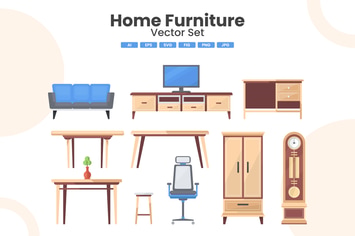 Home Furniture Vector Set